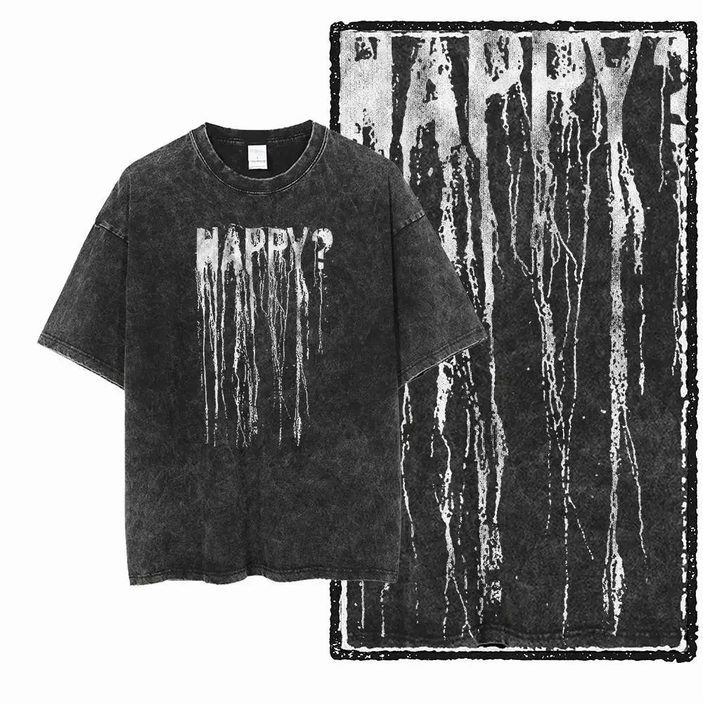 G57 Exclusive 100% Cotton Cool Creative Graphic Men T-shirt | Acid Washed Streetwear Big Size Vintage O-neck Men's Tee Tshirt