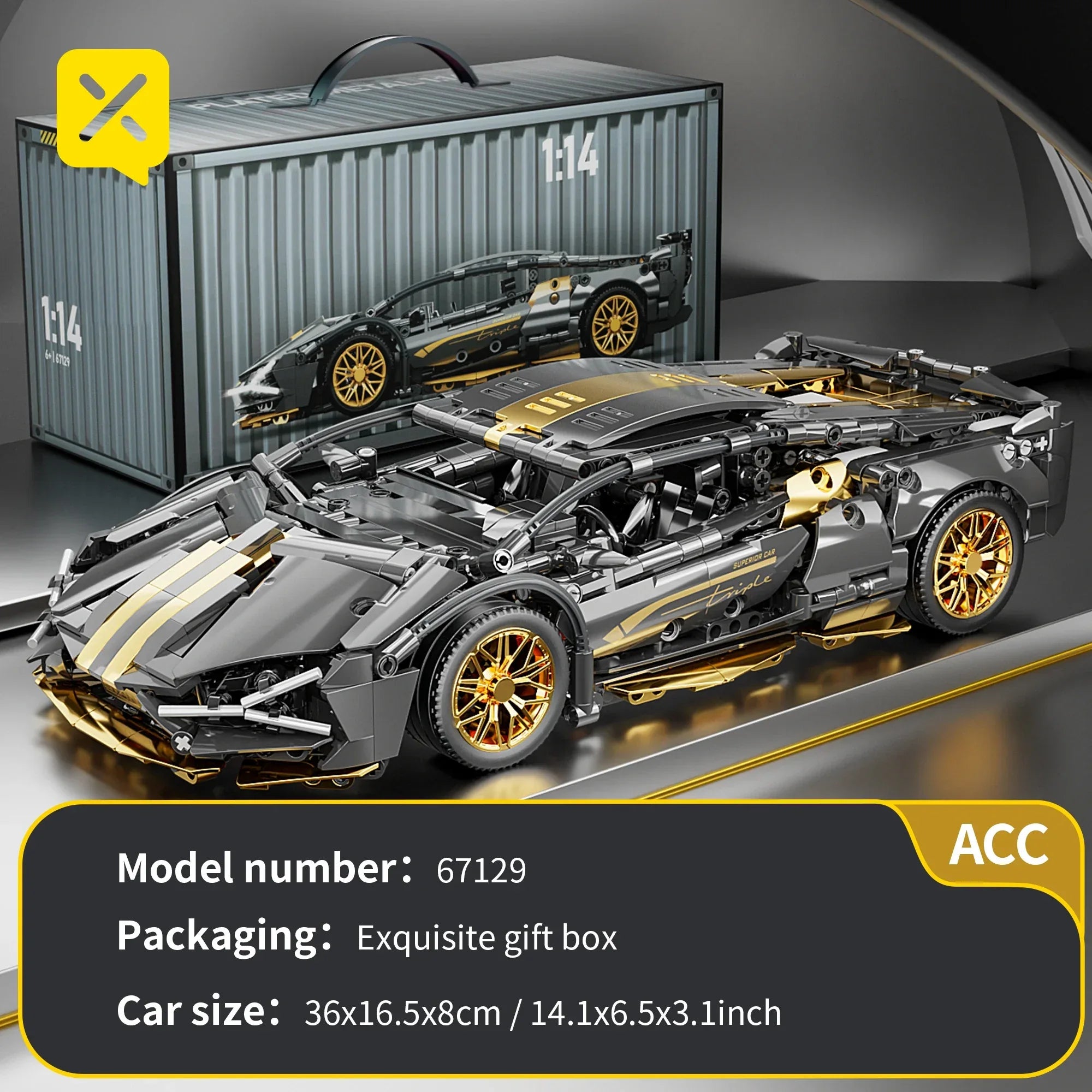 TOYLINX 1:14 Supercar Building Block Toy - ShopHub