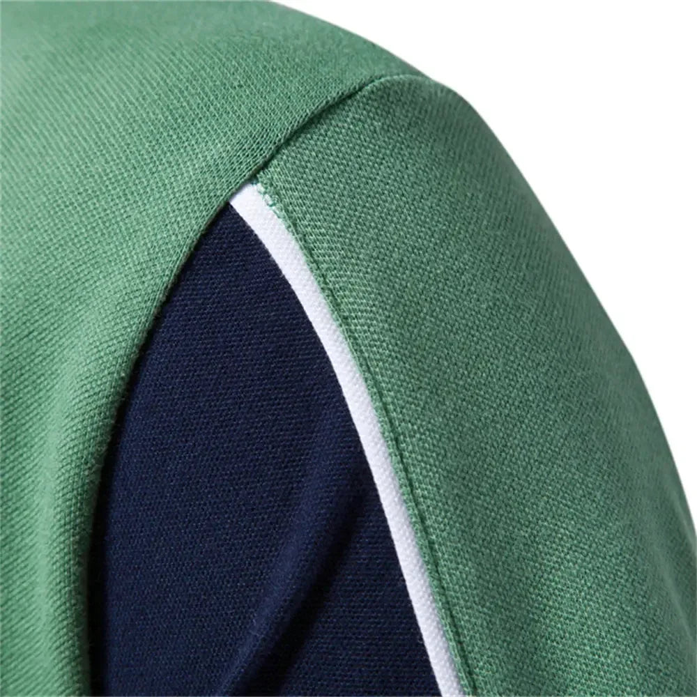 Summer Patchwork Polo Shirts - ShopHub