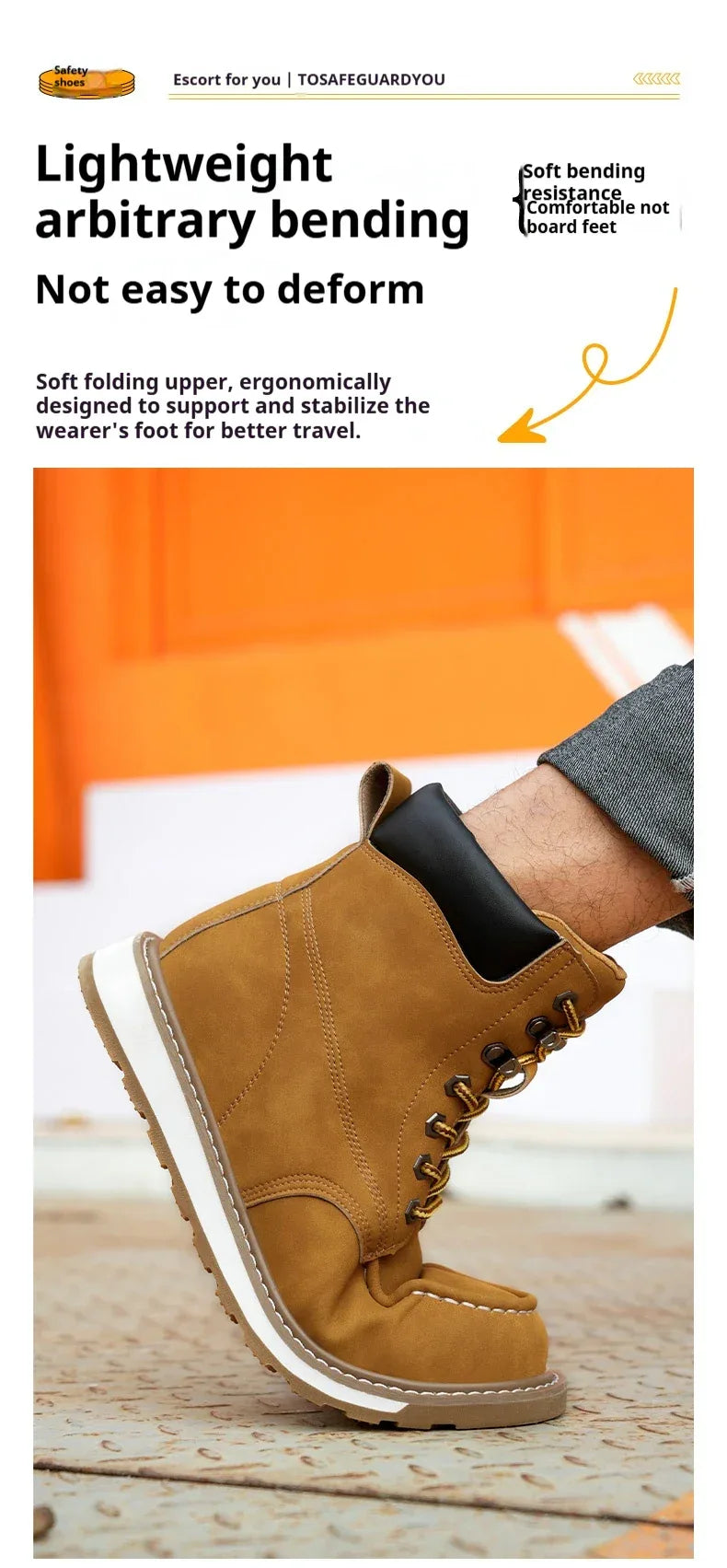 Men's High Top Safety Work Boots - ShopHub