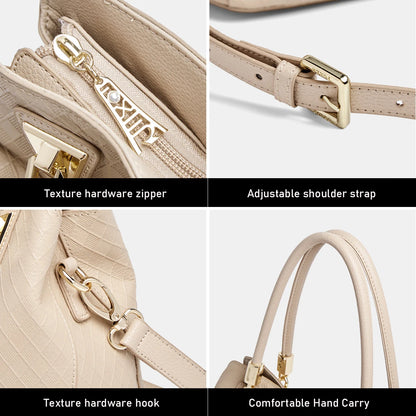 FOXER Lady's Handbag Genuine Leather 2026 Elegant Female Shoulder Bag Luxury Design Crossbody Bag Diamond Embossing Commute Work