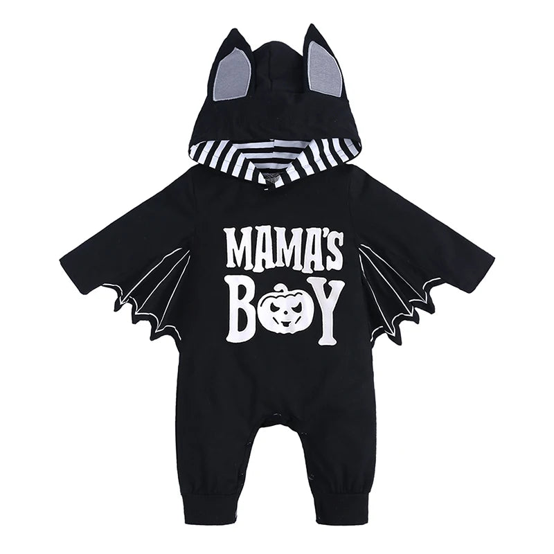 Kids Tales Batty Boo Cotton-Blend Halloween Baby Romper