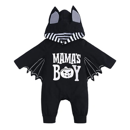 Kids Tales Batty Boo Cotton-Blend Halloween Baby Romper
