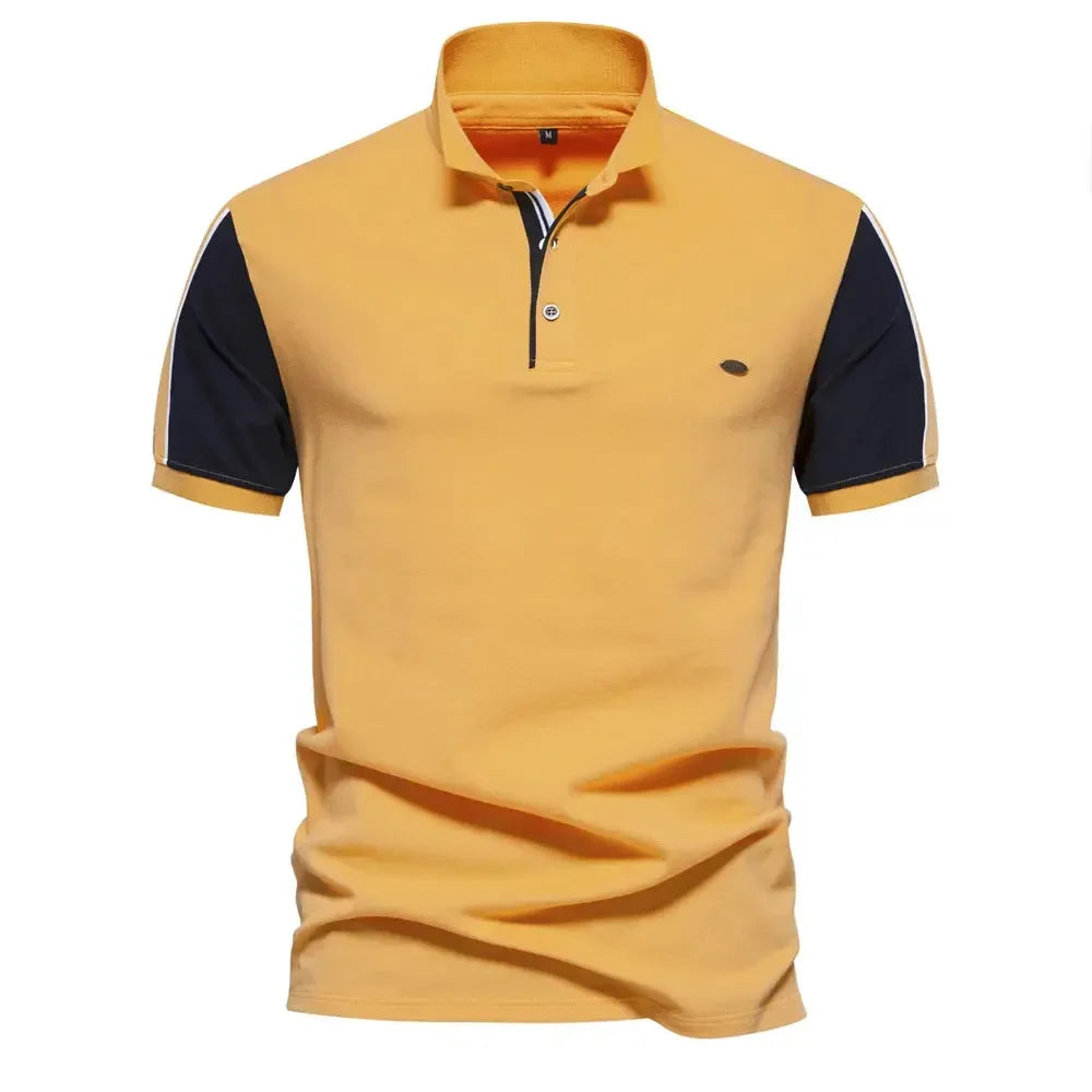 Summer Patchwork Polo Shirts - ShopHub