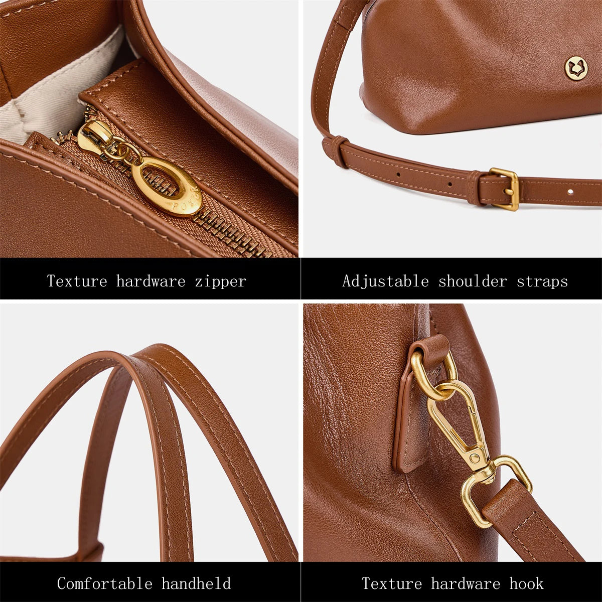 FOXER Genuine Leather Shoulder Bag