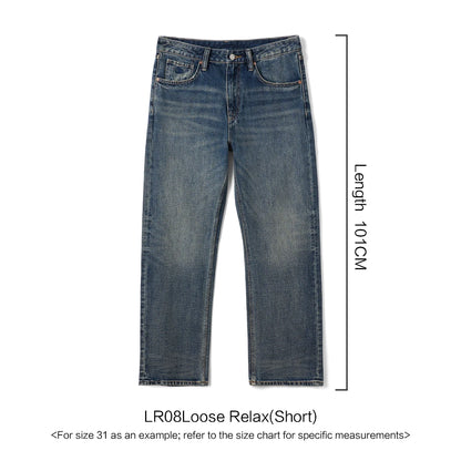 SIMWOOD High Standard 2026 Spring New 13oz Cotton Hemp Washed Vintage Jeans for Men,Classic Retro Casual Denim Trousers