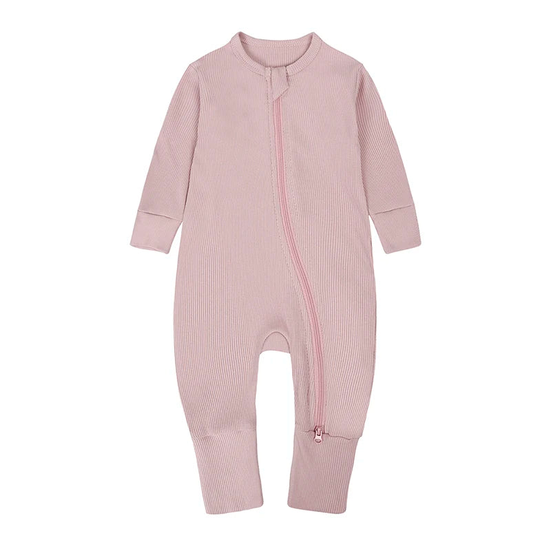 Kids Tales Little Cloud Ribbed Long-Sleeve Baby Romper