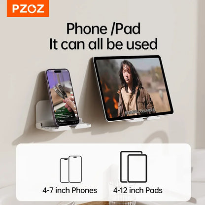 PZOZ FoldAway Wall-Mounted Phone & Tablet Holder