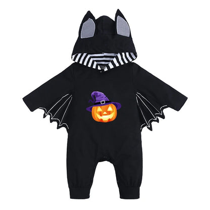 Kids Tales Batty Boo Cotton-Blend Halloween Baby Romper