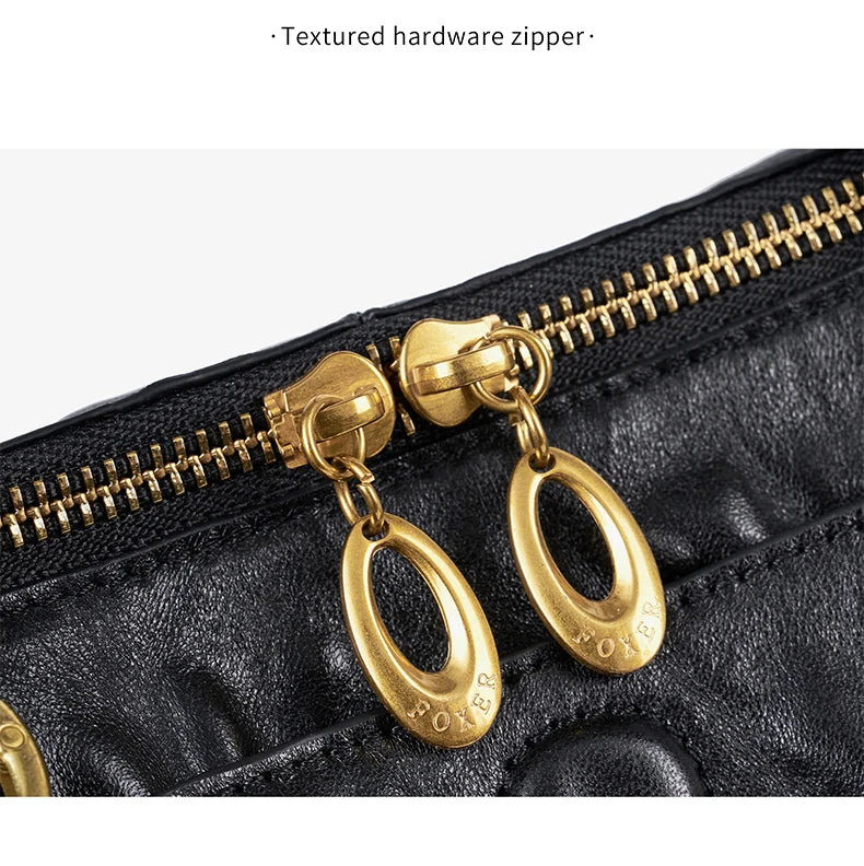 FOXER Luxury Genuine Leather Tote Bag