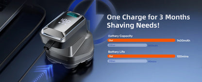 Kensen S32 Electric Head Shaver for Men 7D Floating Cutter