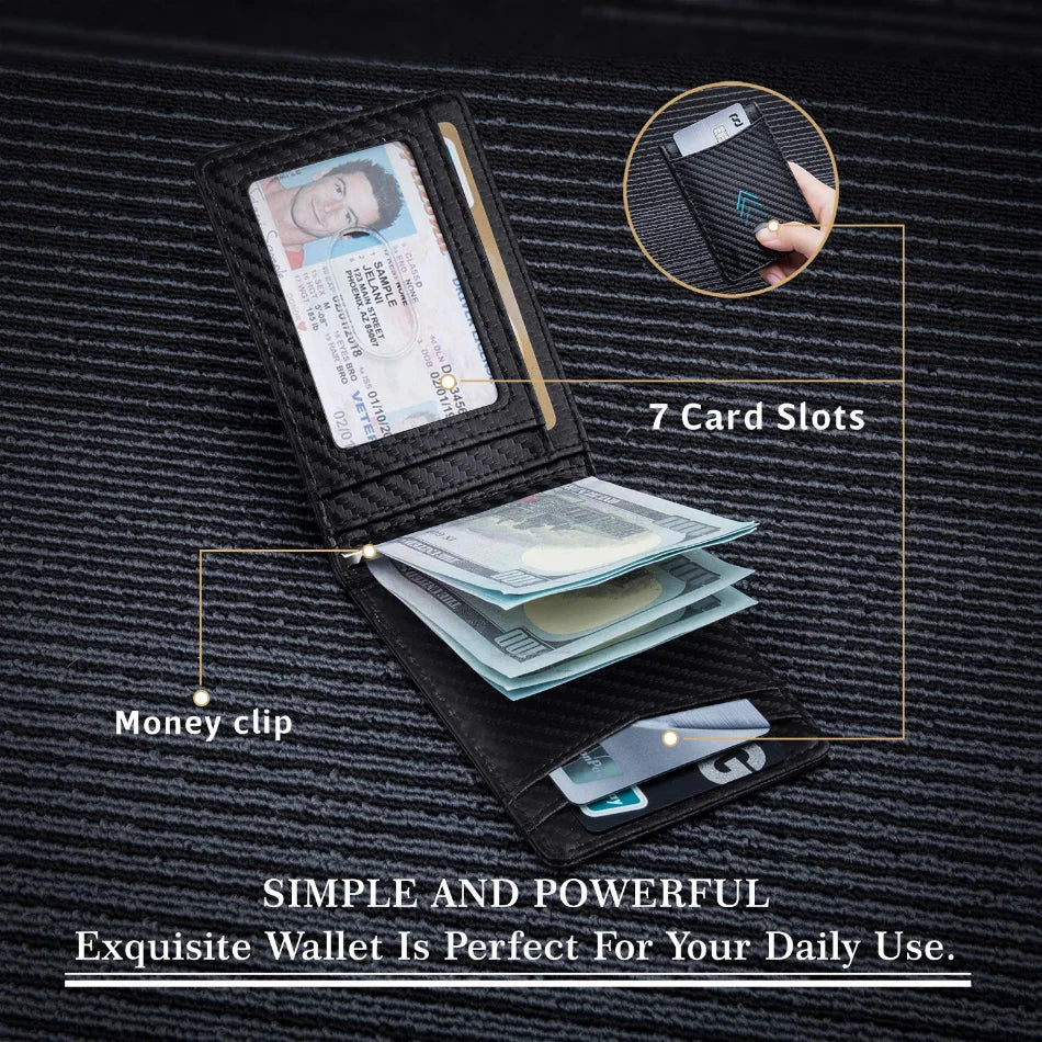 RFID Carbon Fiber Men's Wallet