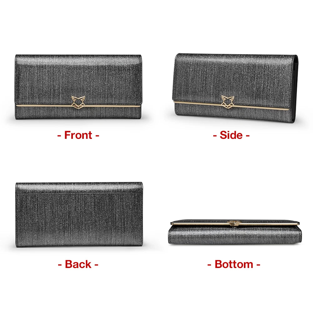 FOXER Women's Split Leather Long Wallet