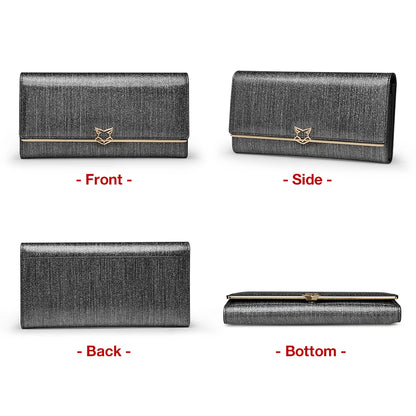 FOXER Women's Split Leather Long Wallet
