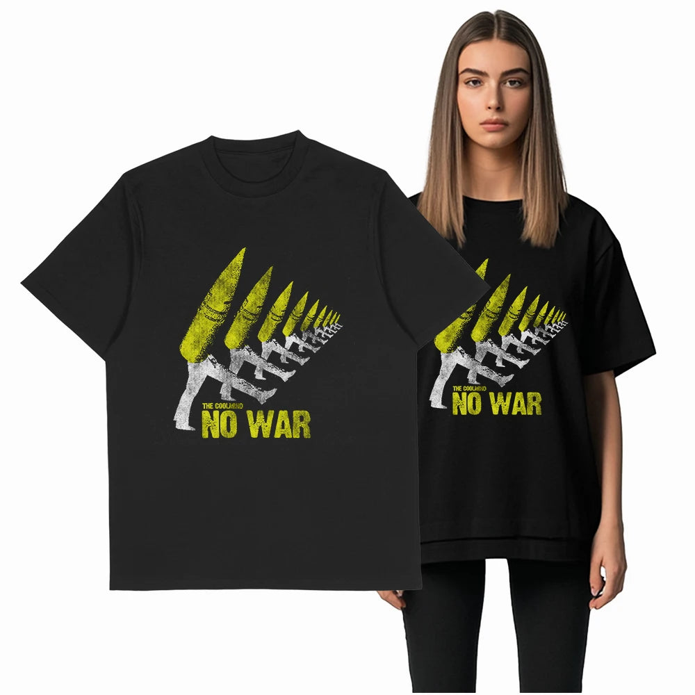 COOLMIND X0009 Anti-War Graphic Cotton Tee