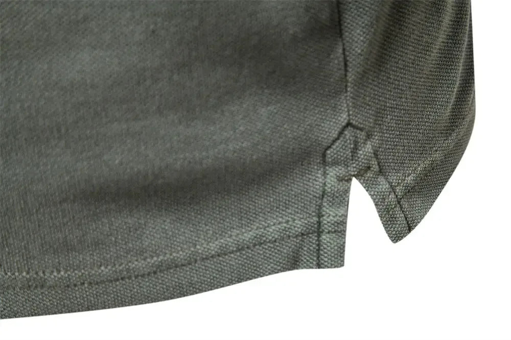 AIOPESON 100% Cotton Solid Colour Men's Polo Shirts - ShopHub