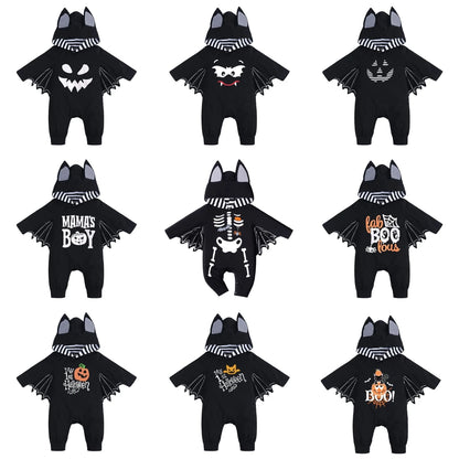 Kids Tales Batty Boo Cotton-Blend Halloween Baby Romper