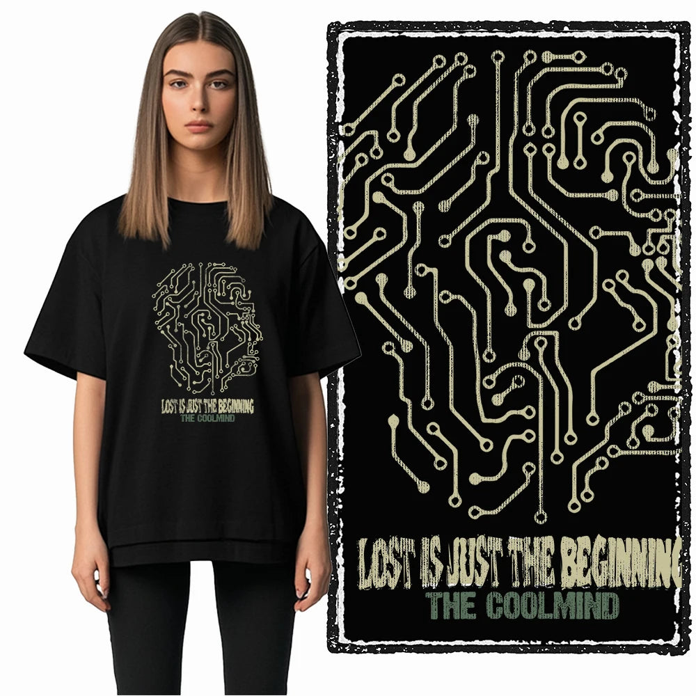 COOLMIND Unisex Circuit Mindset Graphic Cotton T-Shirt | Streetwear