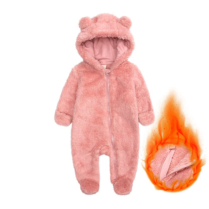 Kids Tales Cuddle Cove Cotton-Lined Hooded Baby Romper