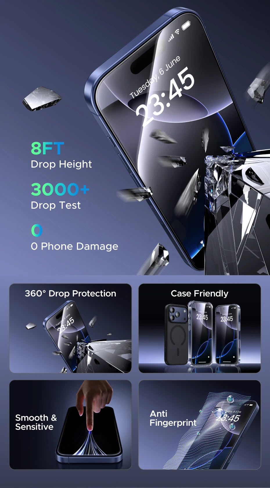 UGREEN Screen Protectors For iPhone 17 & 16 Series