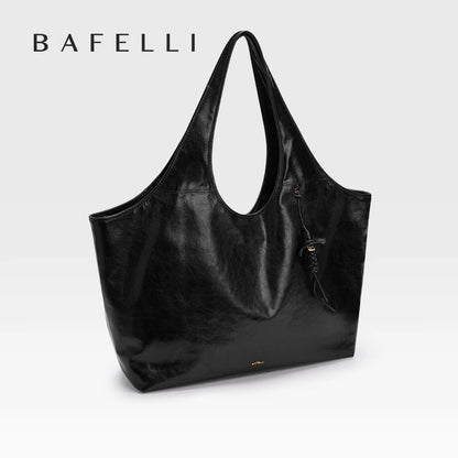 BAFELLI Soft Leather Large Capacity Work Tote Bag