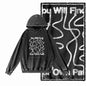 After Dark Acid-Washed Black Graphic Hoodie
