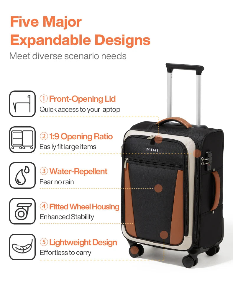 Mixi Compact 20-inch Carry-on Suitcase