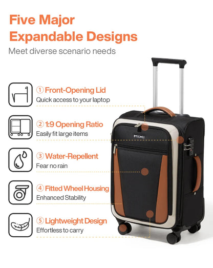 Mixi Compact 20-inch Carry-on Suitcase