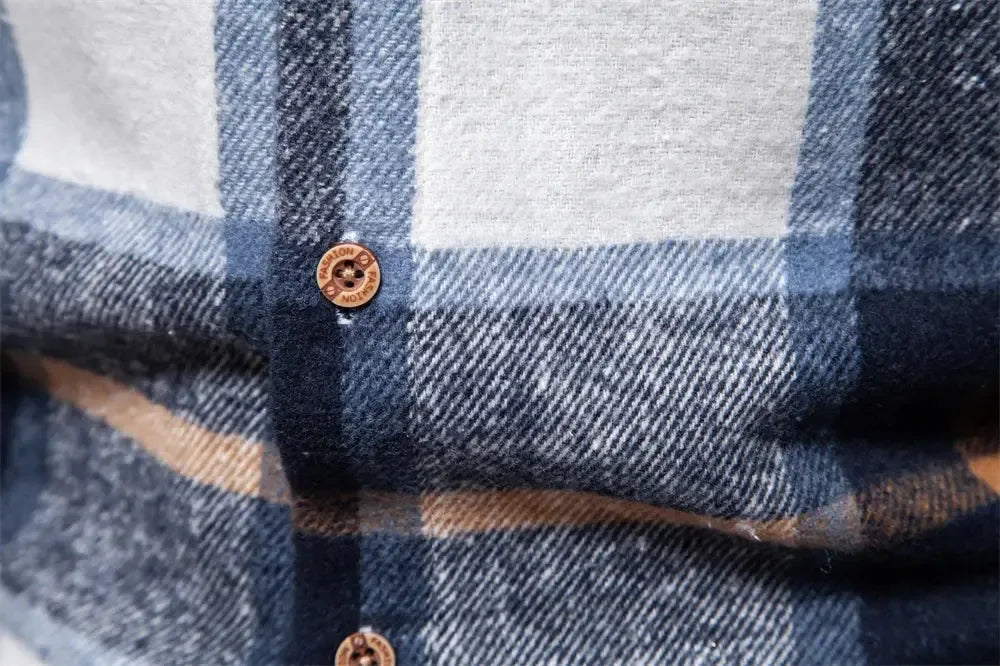 AIOPESON Thicken Plaid Shirts - ShopHub