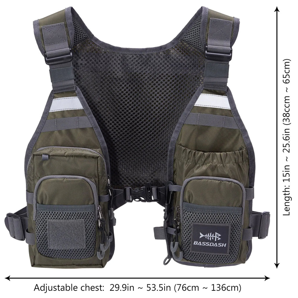 BASSDASH Ultra Lightweight Fly Fishing Vest ShopHub
