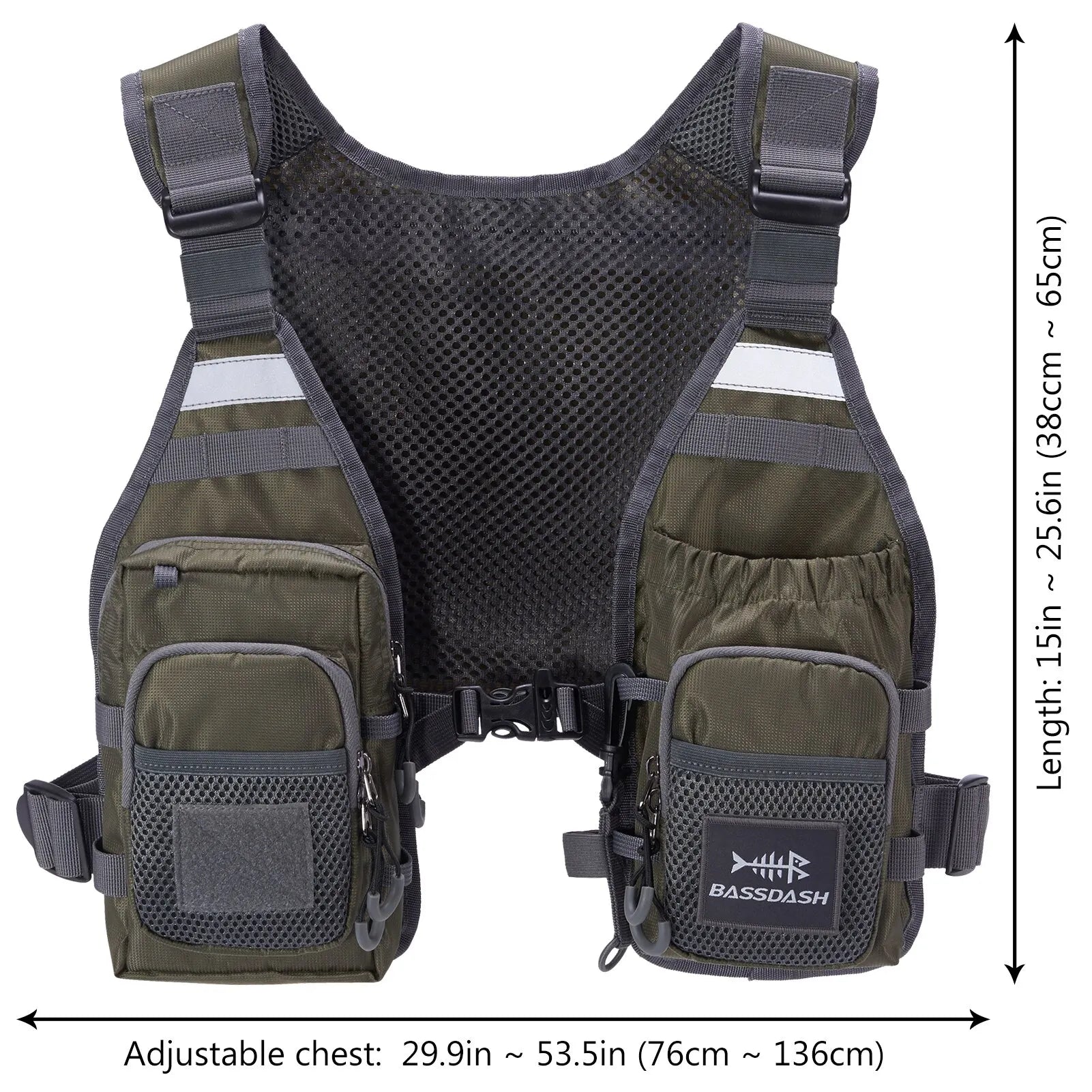 BASSDASH Ultra Lightweight Fly Fishing Vest ShopHub