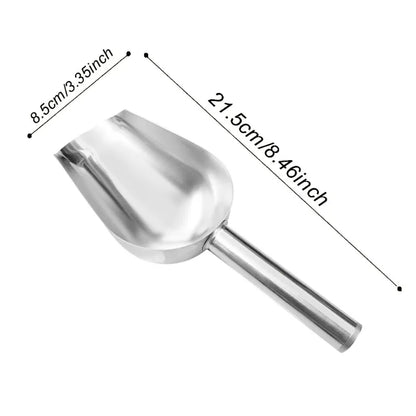 Stainless Steel Ice Shovel - Heavy-Duty Metal Scoop