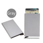 Rfid Card Holder Smart Wallet Cardholder Metal Thin Slim Men Women Wallets Pop Up Minimalist Small Black Mini Case Vallet Walets