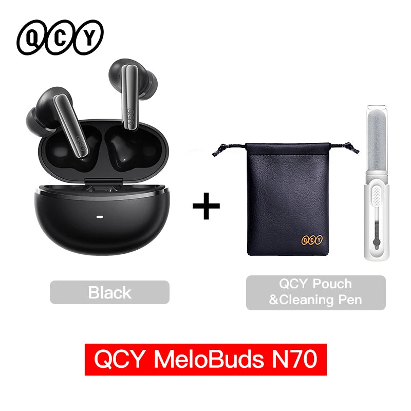 QCY HT18 Wireless Earbuds Bluetooth 6.0 with Hi-Res LDAC, Adaptive ANC, Dual-Driver Design, and In-Ear Detection - ShopHub