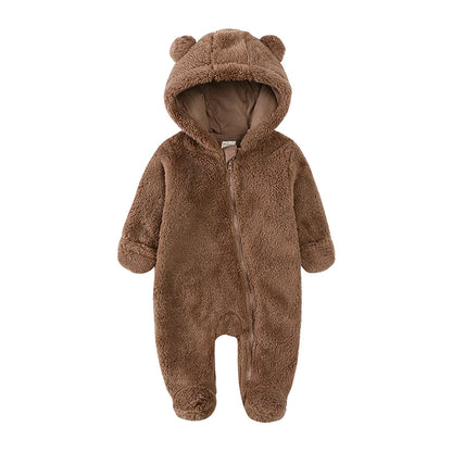 Kids Tales Cosy Cub Cotton-Lined Hooded Baby Romper