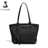 FOXER Women's Large Capacity Tote Bag Casual PU Leather Lady's Shoulder Bag Commute Travel Handbag All-match
