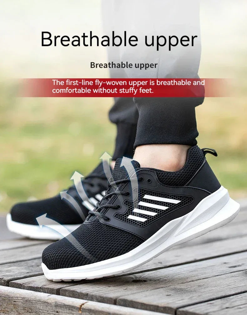 Unisex Durable Safety Work Shoes With Steel Toes & Anti-puncture Features - ShopHub