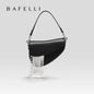 BAFELLI Tassel Genuine Leather Saddle Bag