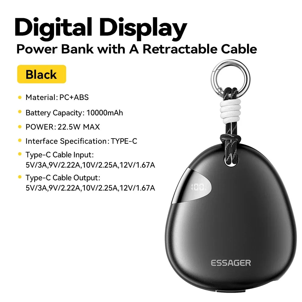 Essager 10000mAh Digital Display Power Bank - ShopHub