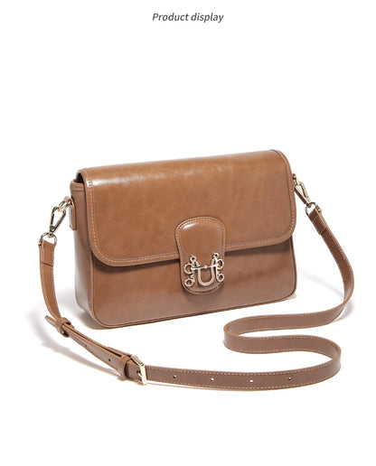 FOXER Split Cowhide Leather Crossbody Bag