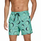 Men's Datifer Brand beach shorts with quick-dry fabric, surf-style swim trunks, suitable for swimming, running, and gym activities.