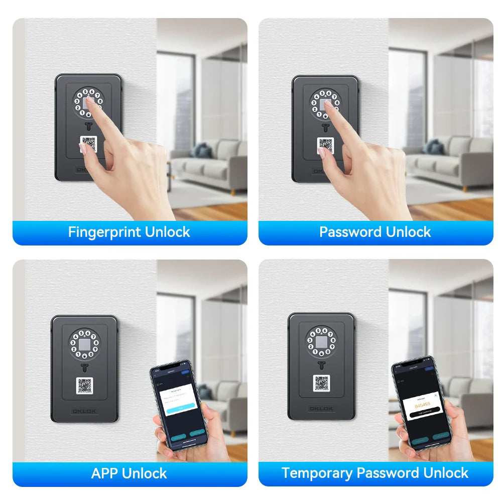 Bluetooth Fingerprint Key Lock Box Habicare