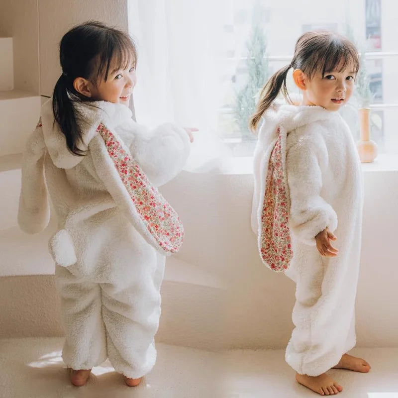 Kids Tales Snuggle Bunny Plush Hooded Baby & Toddler Romper