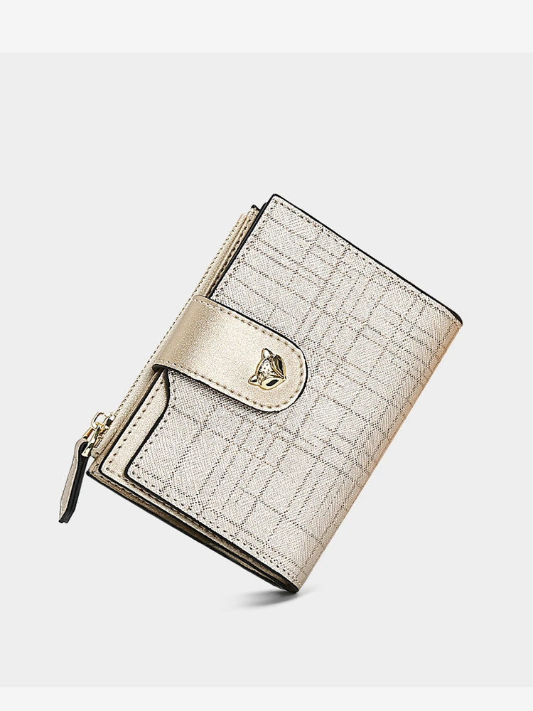 FOXER Cowhide Leather Women's Short Wallet
