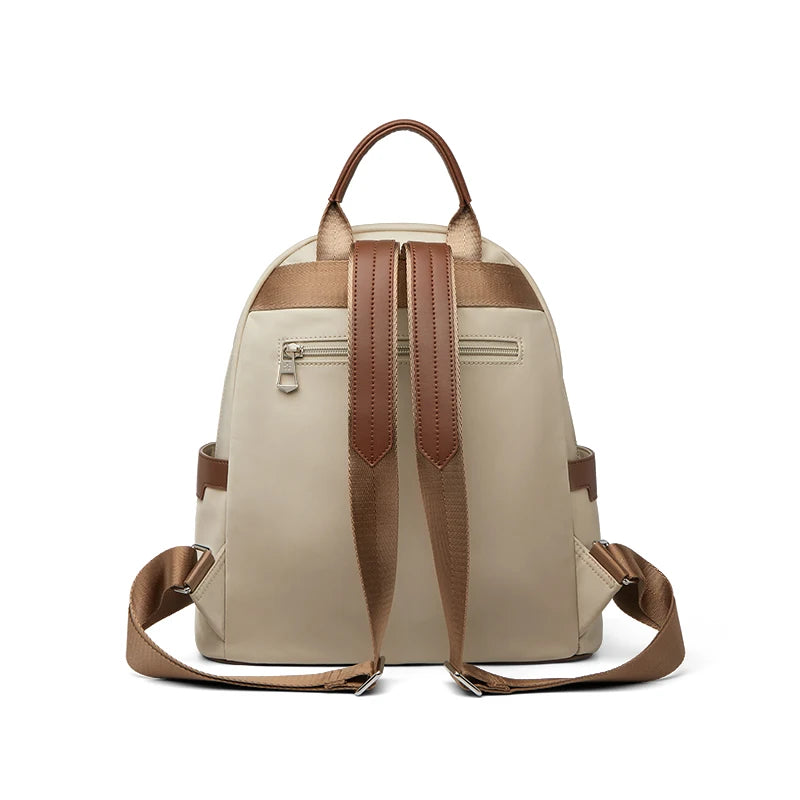 ZOOLER Oxford & Leather Female Letter Backpack