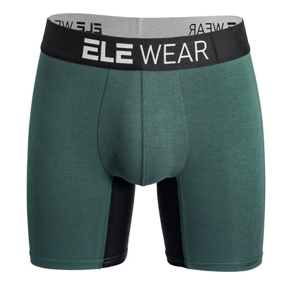 Men's Bamboo Boxer Briefs for Men - Long Sports Underwear, Moisture-Wicking