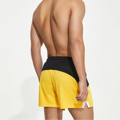 Quick-Dry Drawstring Sport Shorts with Mesh Liner
