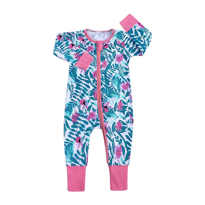 Kids Tales Little Moments Cotton-Blend Double-Zip Baby Romper