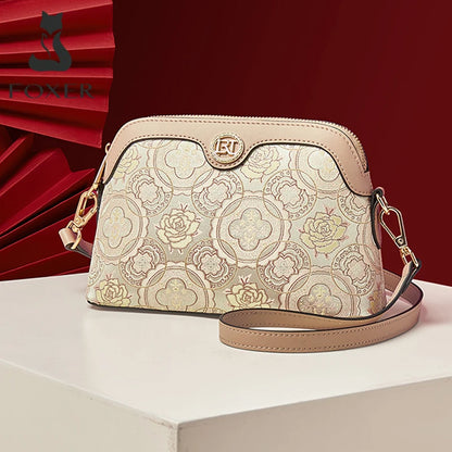 FOXER Chinese Style Embroidery Women Shoulder Underarm Bag