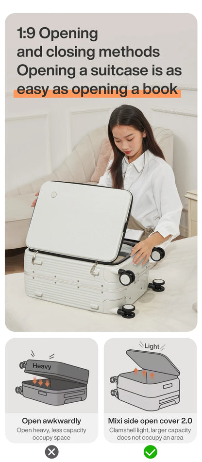 Mixi Aluminum Frame Rolling Luggage